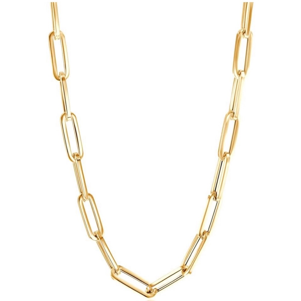 14kt gold filled paper clip chain